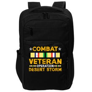 Combat Desert Storm Veteran Persian War Service Ribbon Impact Tech Backpack