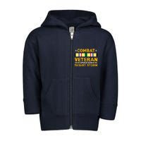 Combat Desert Storm Veteran Persian War Service Ribbon Toddler Zip Fleece Hoodie