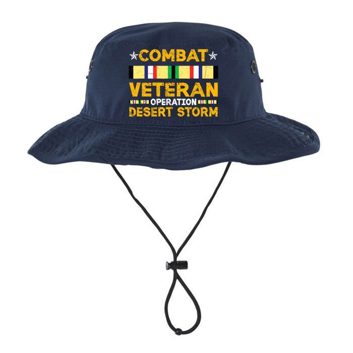 Combat Desert Storm Veteran Persian War Service Ribbon Legacy Cool Fit Booney Bucket Hat