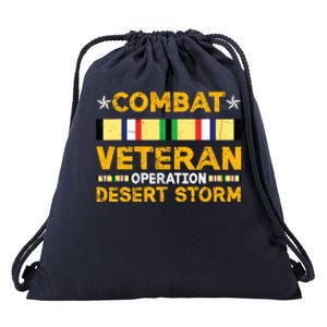 Combat Desert Storm Veteran Persian War Service Ribbon Drawstring Bag