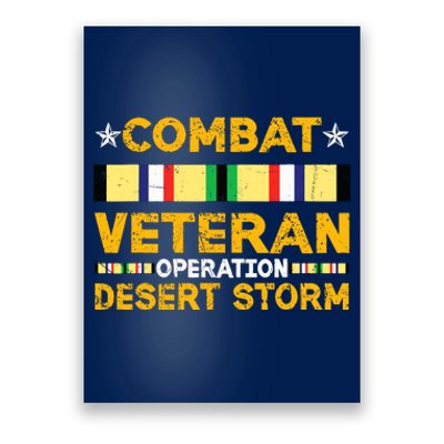 Combat Desert Storm Veteran Persian War Service Ribbon Poster