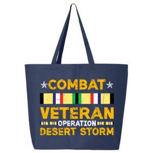 Combat Desert Storm Veteran Persian War Service Ribbon 25L Jumbo Tote