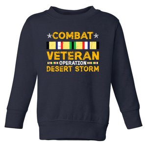 Combat Desert Storm Veteran Persian War Service Ribbon Toddler Sweatshirt