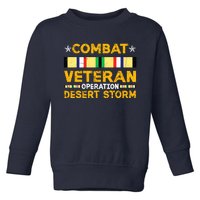 Combat Desert Storm Veteran Persian War Service Ribbon Toddler Sweatshirt