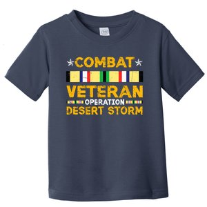 Combat Desert Storm Veteran Persian War Service Ribbon Toddler T-Shirt