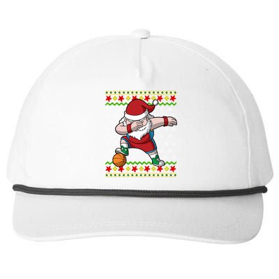 Christmas Dabbing Santa Basketball Dance Gift Snapback Five-Panel Rope Hat