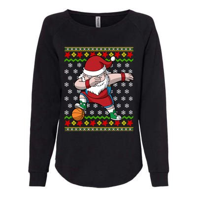 Christmas Dabbing Santa Basketball Dance Gift Womens California Wash Sweatshirt