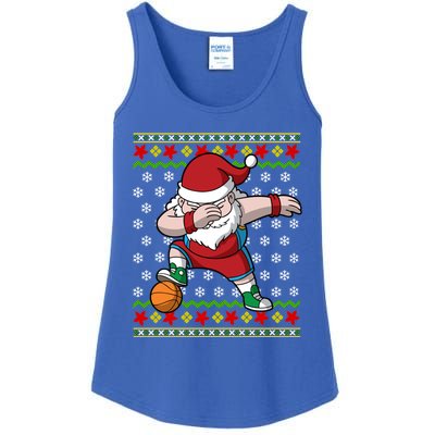 Christmas Dabbing Santa Basketball Dance Gift Ladies Essential Tank