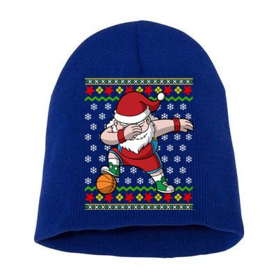 Christmas Dabbing Santa Basketball Dance Gift Short Acrylic Beanie