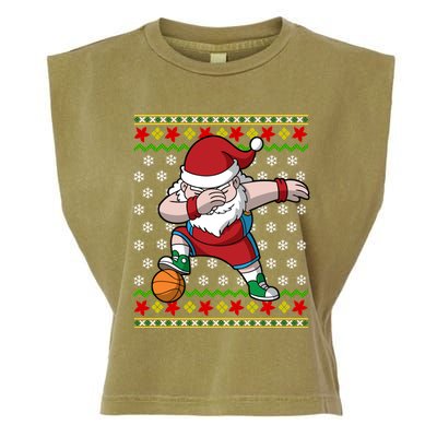 Christmas Dabbing Santa Basketball Dance Gift Garment-Dyed Women's Muscle Tee