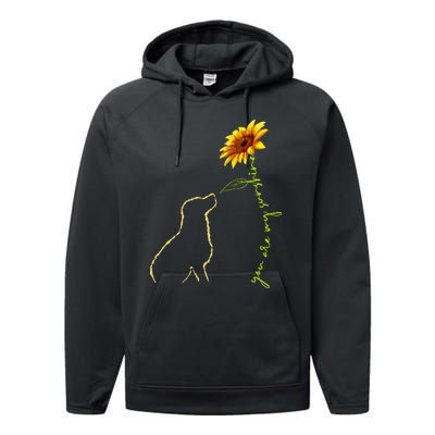 Cute Dog Sunshine Dog Lover Dog Owner Performance Fleece Hoodie