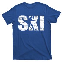 Cool Distressed Skiing Gift For Skiers T-Shirt