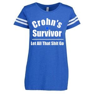 Crohns Disease Survivor Let All That Shit Go Great Gift Enza Ladies Jersey Football T-Shirt