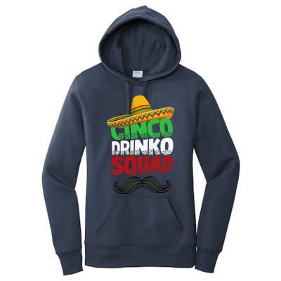 Cinco Drinko Squad Party Mexican Fiesta Funny Cinco De Mayo Women's Pullover Hoodie