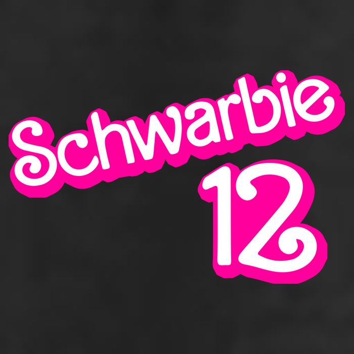 Cute Doll Schwarbie 12 7 Panel Mesh Trucker Snapback Hat