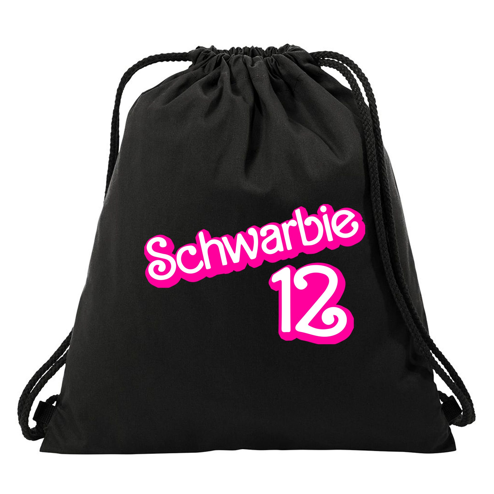 Cute Doll Schwarbie 12 Drawstring Bag