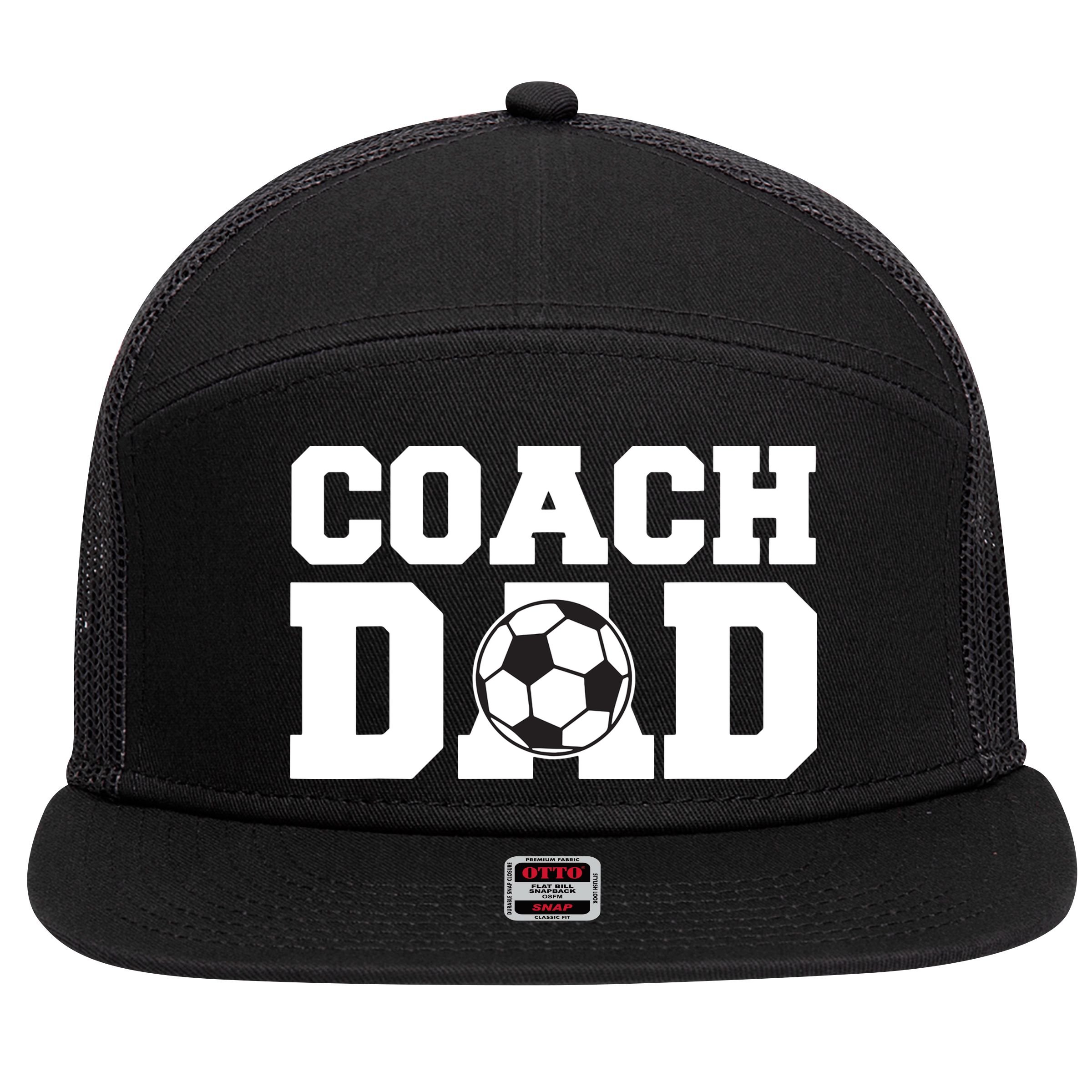 Coach Dad Soccer Dad Soccer Coach 7 Panel Mesh Trucker Snapback Hat