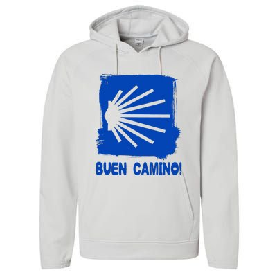 Camino De Santiago De Compostela Pilgrim Way Of St. James Performance Fleece Hoodie