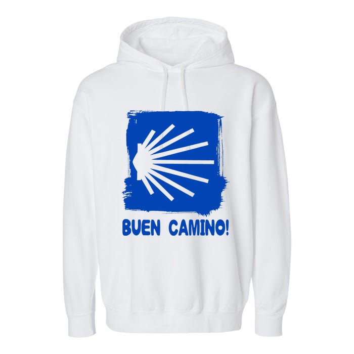 Camino De Santiago De Compostela Pilgrim Way Of St. James Garment-Dyed Fleece Hoodie