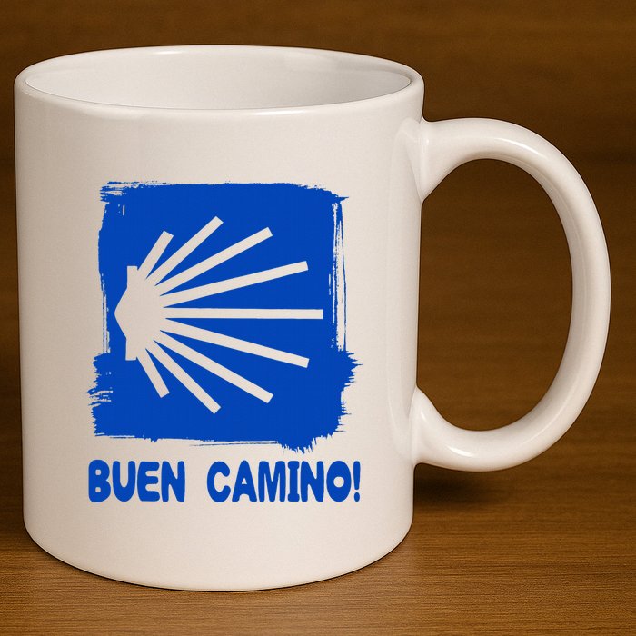 Camino De Santiago De Compostela Pilgrim Way Of St. James 11oz C Handle Ceramic Mug