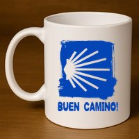 Camino De Santiago De Compostela Pilgrim Way Of St. James 11oz C Handle Ceramic Mug