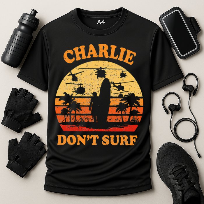 Charlie Dont Surf Military Vietnam War Surf Ops Cooling Performance Crew T-Shirt