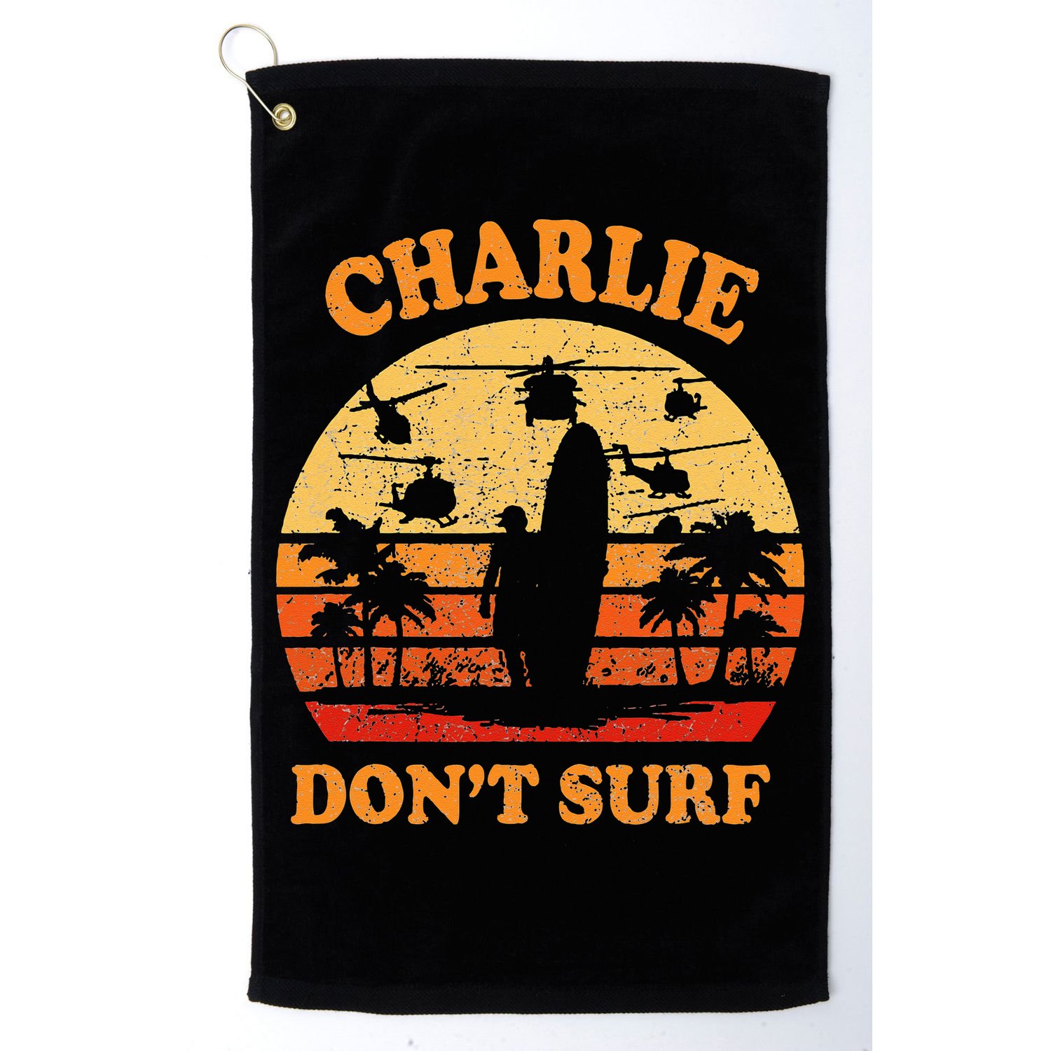 Charlie Dont Surf Military Vietnam War Surf Ops Golf Towel