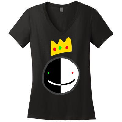 Crown Dream Smile SMP Team Women's V-Neck T-Shirt