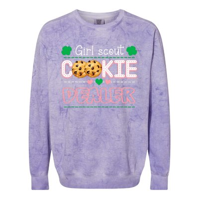 Cookie Dealer Scout For Scouting Family Matching Colorblast Crewneck Sweatshirt