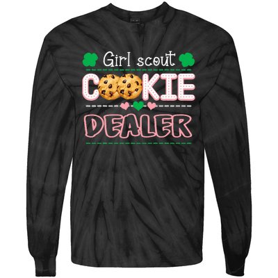 Cookie Dealer Scout For Scouting Family Matching Tie-Dye Long Sleeve Shirt