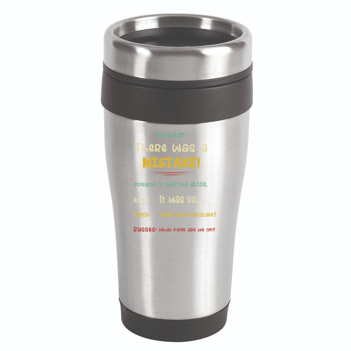 Choir Director Soprano Alto Tenor Bass 16oz Travel Tumbler