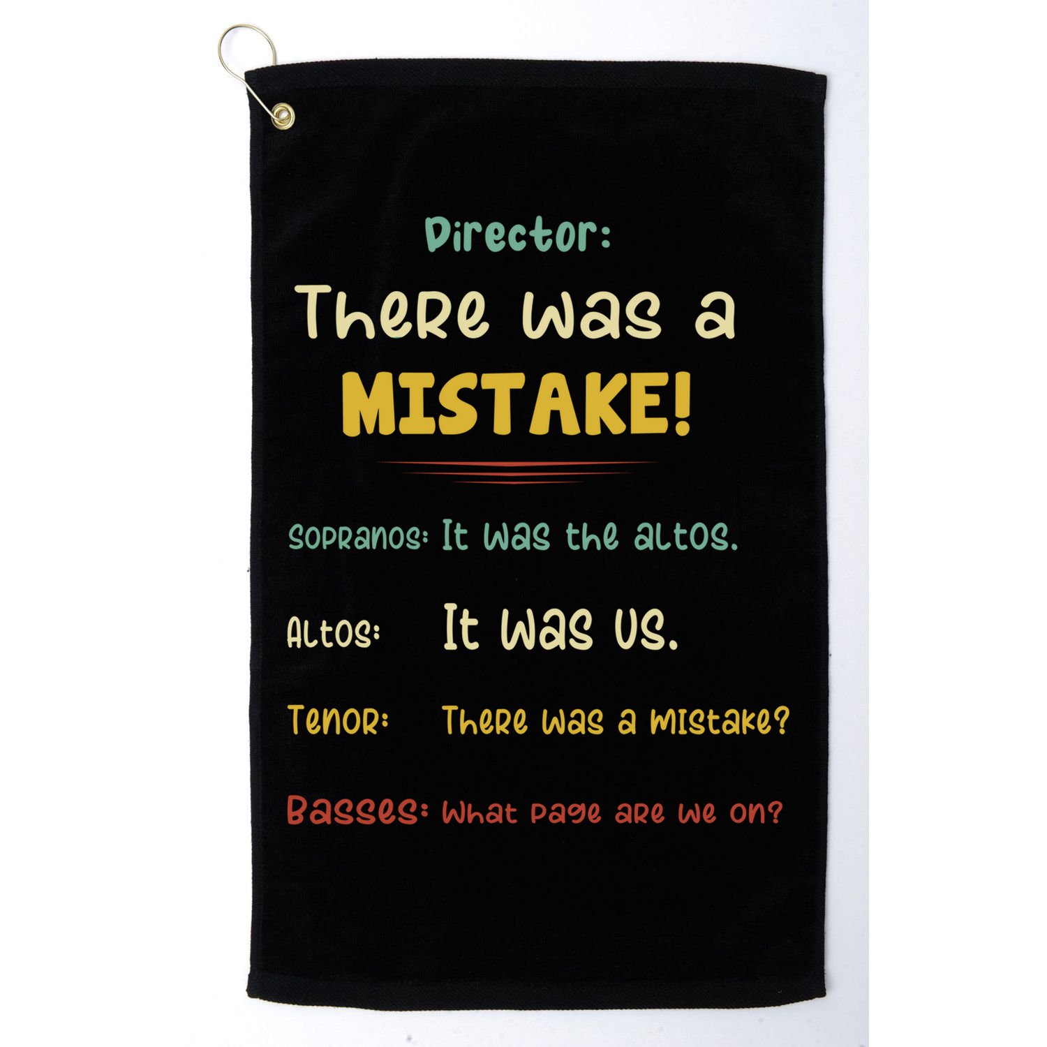 Choir Director Soprano Alto Tenor Bass Golf Towel
