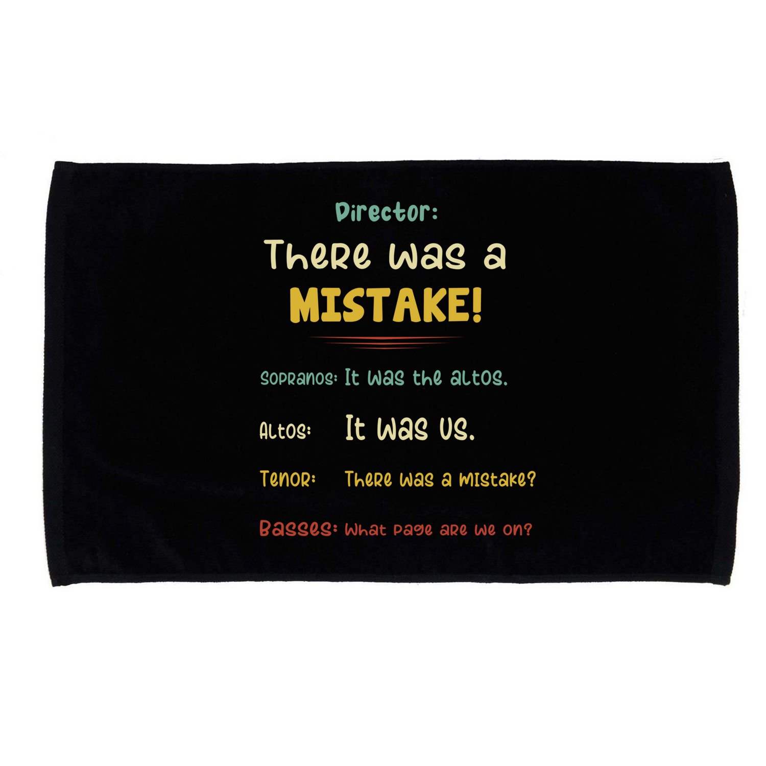 Choir Director Soprano Alto Tenor Bass Microfiber Hand Towel