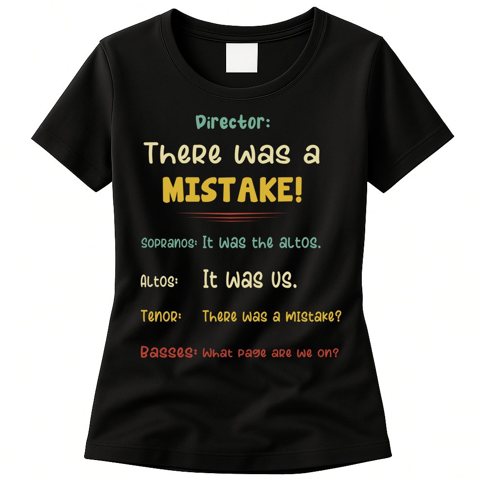 Choir Director Soprano Alto Tenor Bass Womens T-Shirt