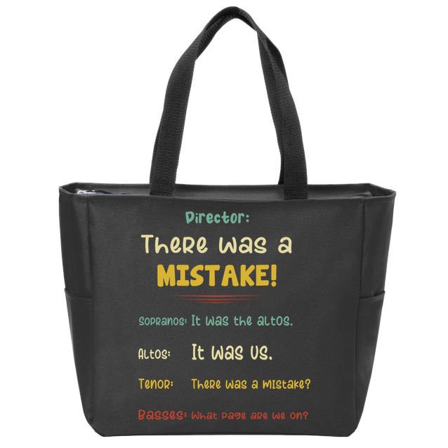 Choir Director Soprano Alto Tenor Bass Zip Tote Bag