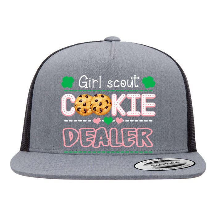 Cookie Dealer Scout For Funny Scouting Family Matching Flat Bill Trucker Hat