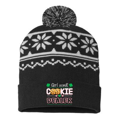 Cookie Dealer Scout For Funny Scouting Family Matching USA-Made Snowflake Beanie