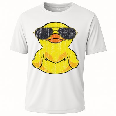 Cool Duckie Sunglasses Duckling Funny Ducky Rubber Duck Cooling Performance Crew T-Shirt