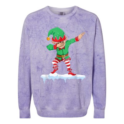 Christmas Dabbing Squad Xmas Family Matching Gift Colorblast Crewneck Sweatshirt