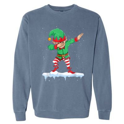 Christmas Dabbing Squad Xmas Family Matching Gift Garment-Dyed Sweatshirt