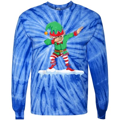 Christmas Dabbing Squad Xmas Family Matching Gift Tie-Dye Long Sleeve Shirt