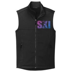 Cool Distressed Skiing Gift For Skiers Collective Smooth Fleece Vest