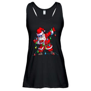 Christmas Dabbing Santa Xmas Gifts Tree Lights Long Sleeve Ladies Essential Flowy Tank