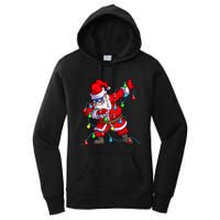 Christmas Dabbing Santa Xmas Gifts Tree Lights Long Sleeve Women's Pullover Hoodie