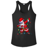 Christmas Dabbing Santa Xmas Gifts Tree Lights Long Sleeve Ladies PosiCharge Competitor Racerback Tank