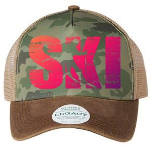 Cool Distressed Skiing Gift For Skiers Legacy Tie Dye Trucker Hat