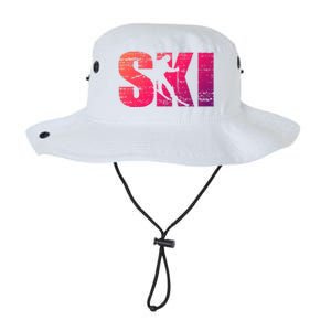 Cool Distressed Skiing Gift For Skiers Legacy Cool Fit Booney Bucket Hat