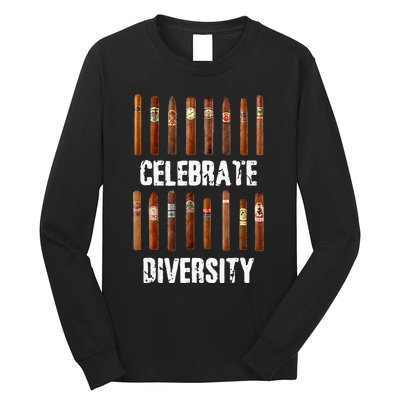 Celebrate Diversity Smoke Cigars Cigar Smoking Long Sleeve Shirt