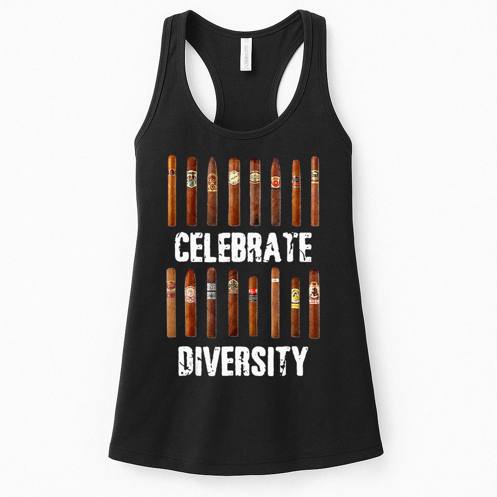 Celebrate Diversity Smoke Cigars Cigar Smoking Womens Tank Top