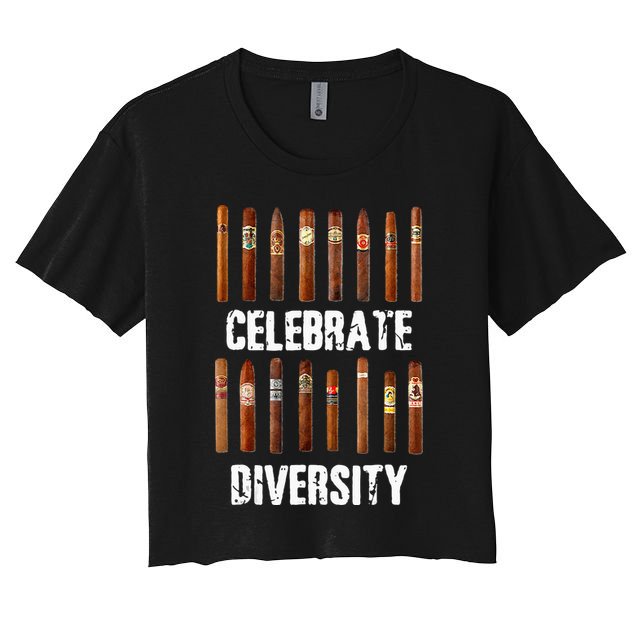 Celebrate Diversity Smoke Cigars Cigar Smoking Crop Top
